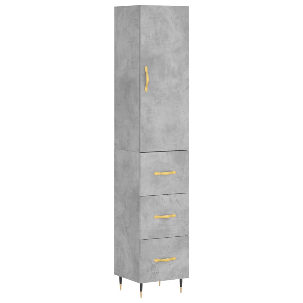 vidaXL Buffet, Armoire Latérale, Meuble de Rangement, Organisateur de Salon Salle de Séjour Intérieur, Moderne, Gris Béton Bois d'Ingénierie