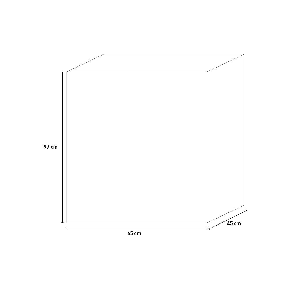 Armario de exterior - Mueble de jardín marrón arena 65x45x97h cm - 5