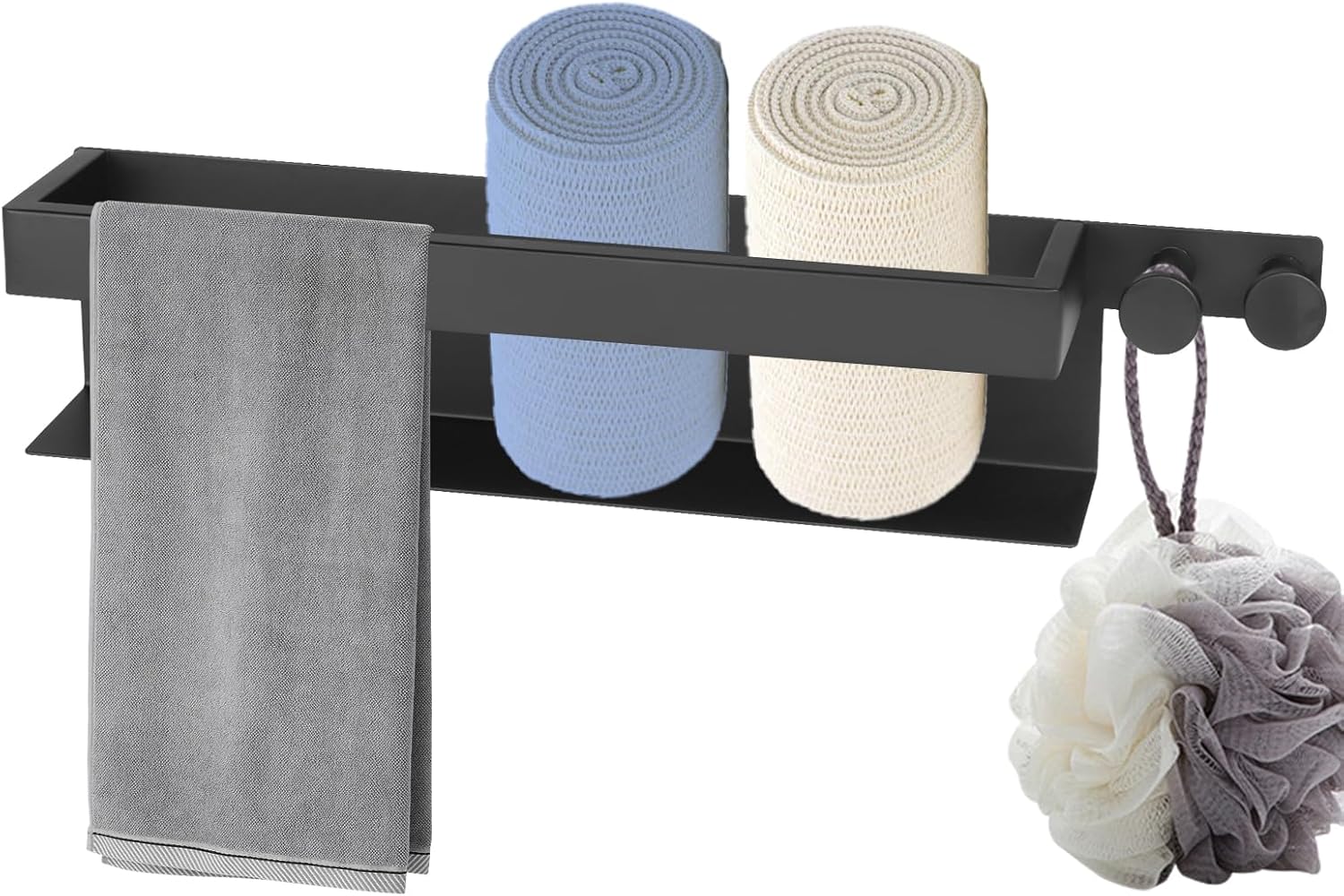 Porte-serviette mural en acier inoxydable SUS304 avec 6 crochets