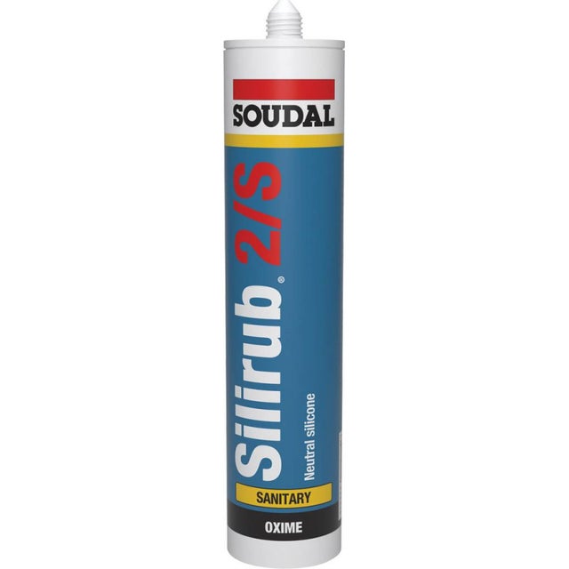 Silirub 2S - Mastic silicone neutre - Soudal - Cartouche de 290 ml Bahama