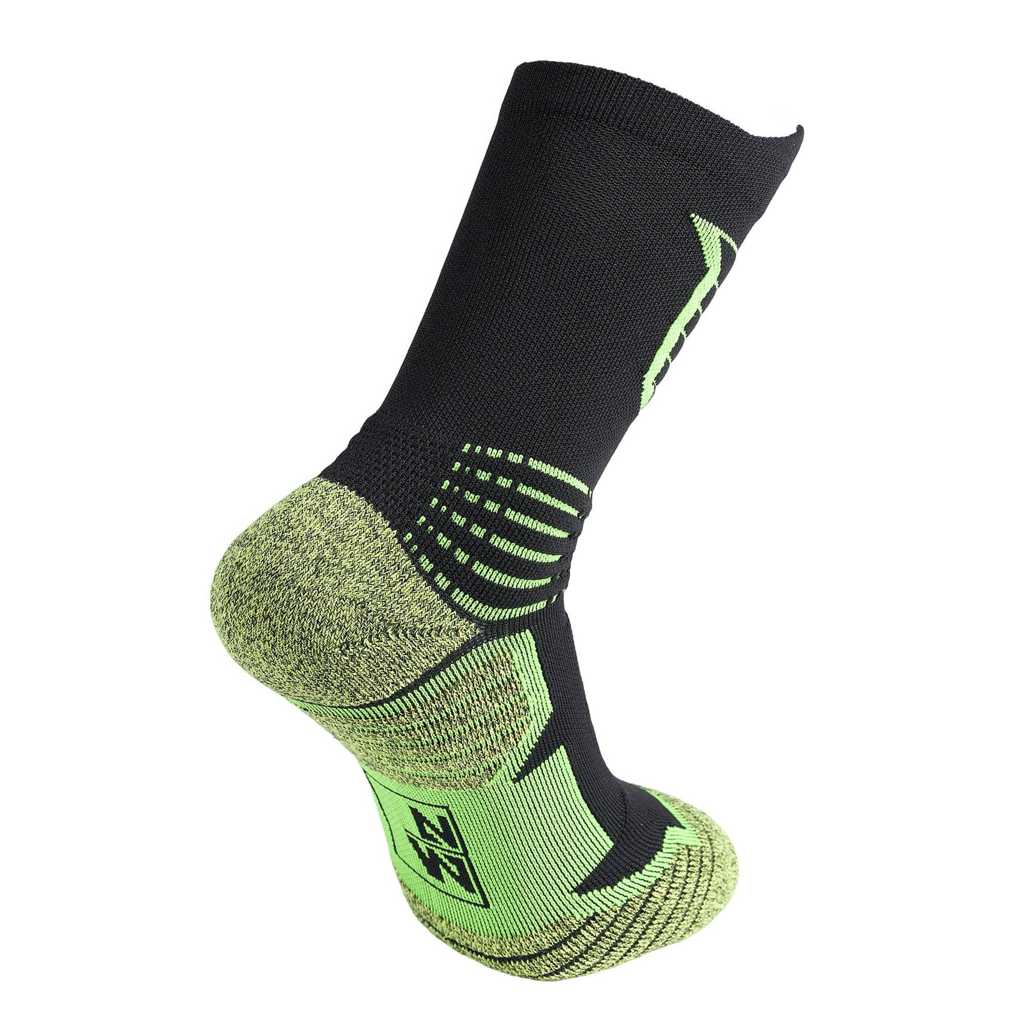 AGASSY - LOT DE 2 PAIRES DE CHAUSSETTES - 9690 Noir , Vert 43,46 - 2