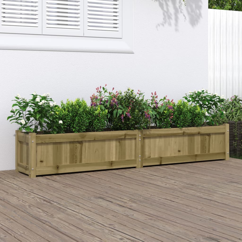 Jardinière | Bac à fleurs | Pot de fleurs 180x31x31 cm bois de pin imprégné122606 - 2