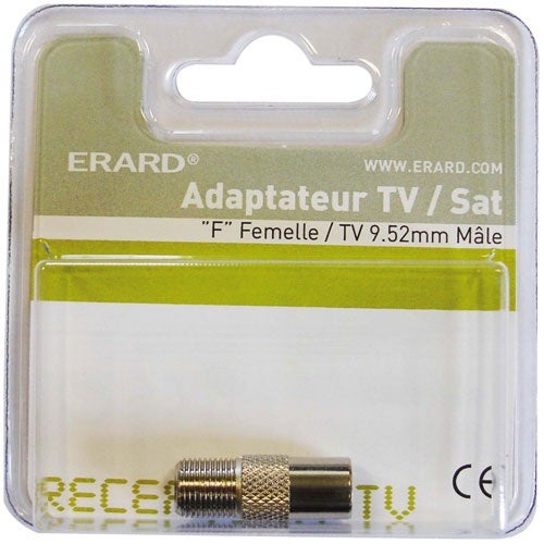 Prise TV Mâle + Obturateur Modern Noir