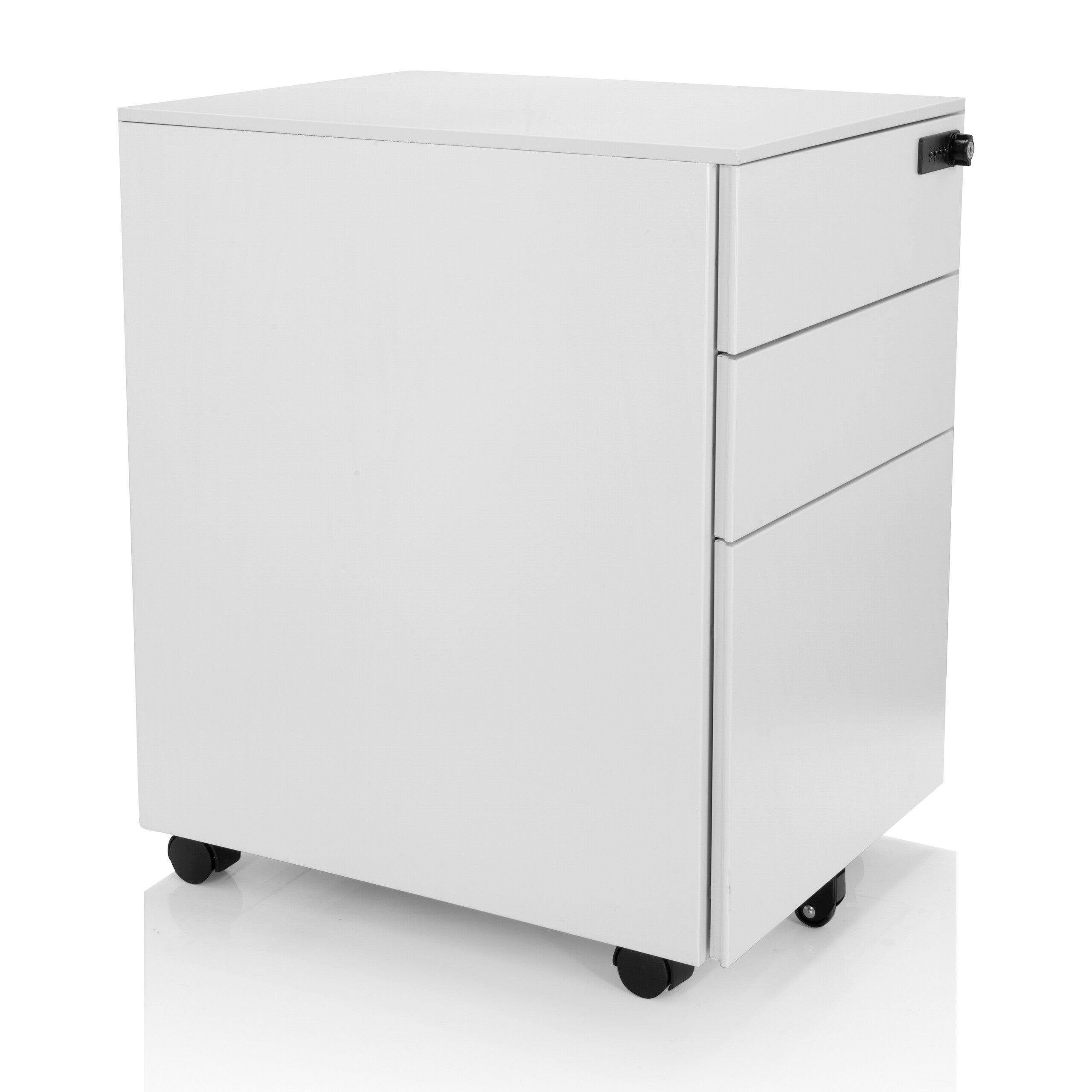 Cassettiera su ruote COLOR OS I Acciaio bianco con combinazione numerica hjh OFFICE - 6