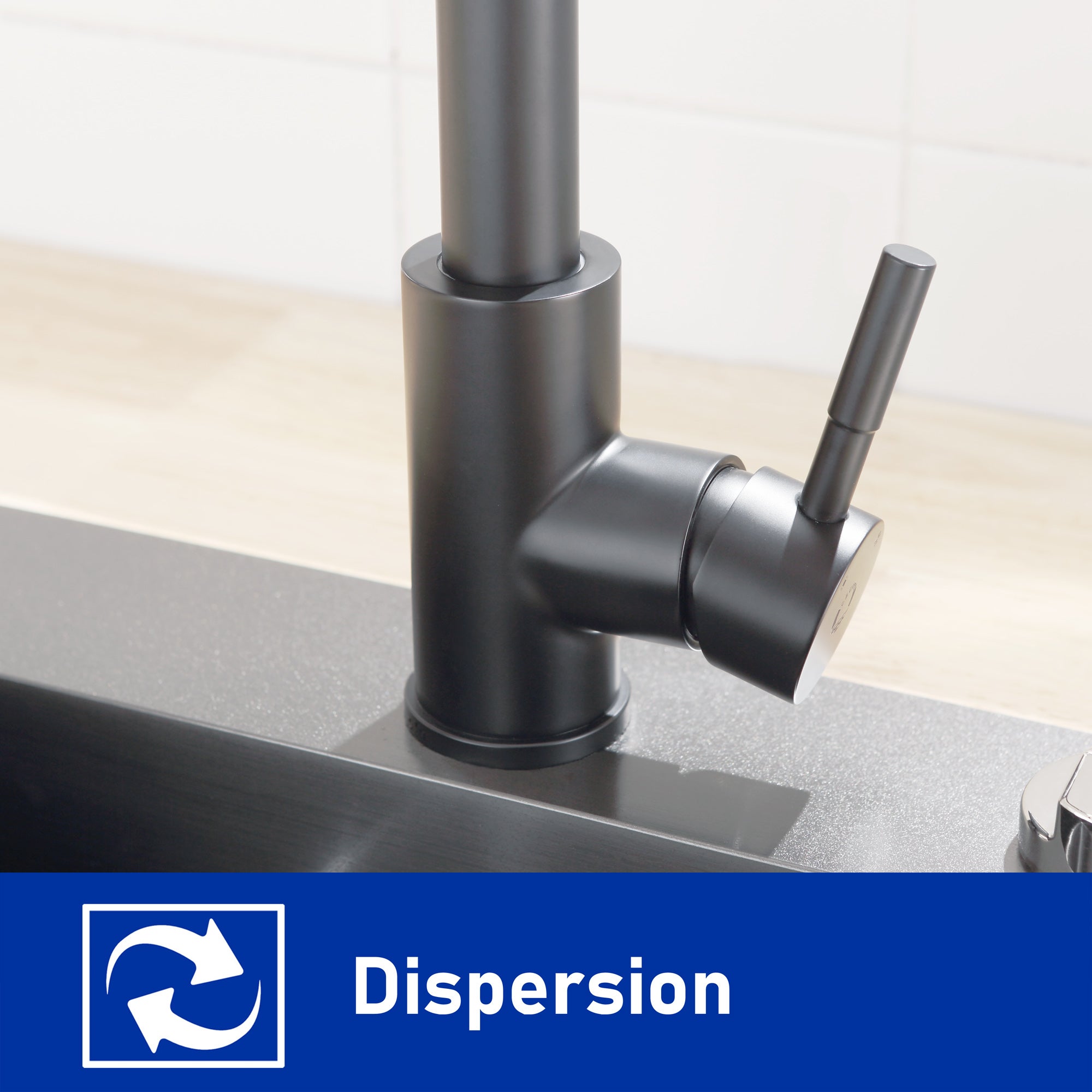 Cecipa max Mitigeur Cuisine Noir avec Douchette Extractible, Monocommande, Rotation à 360°, 2 Modes de pulvérisat Robinet d'évier Cuisine,EU Modèle - 9