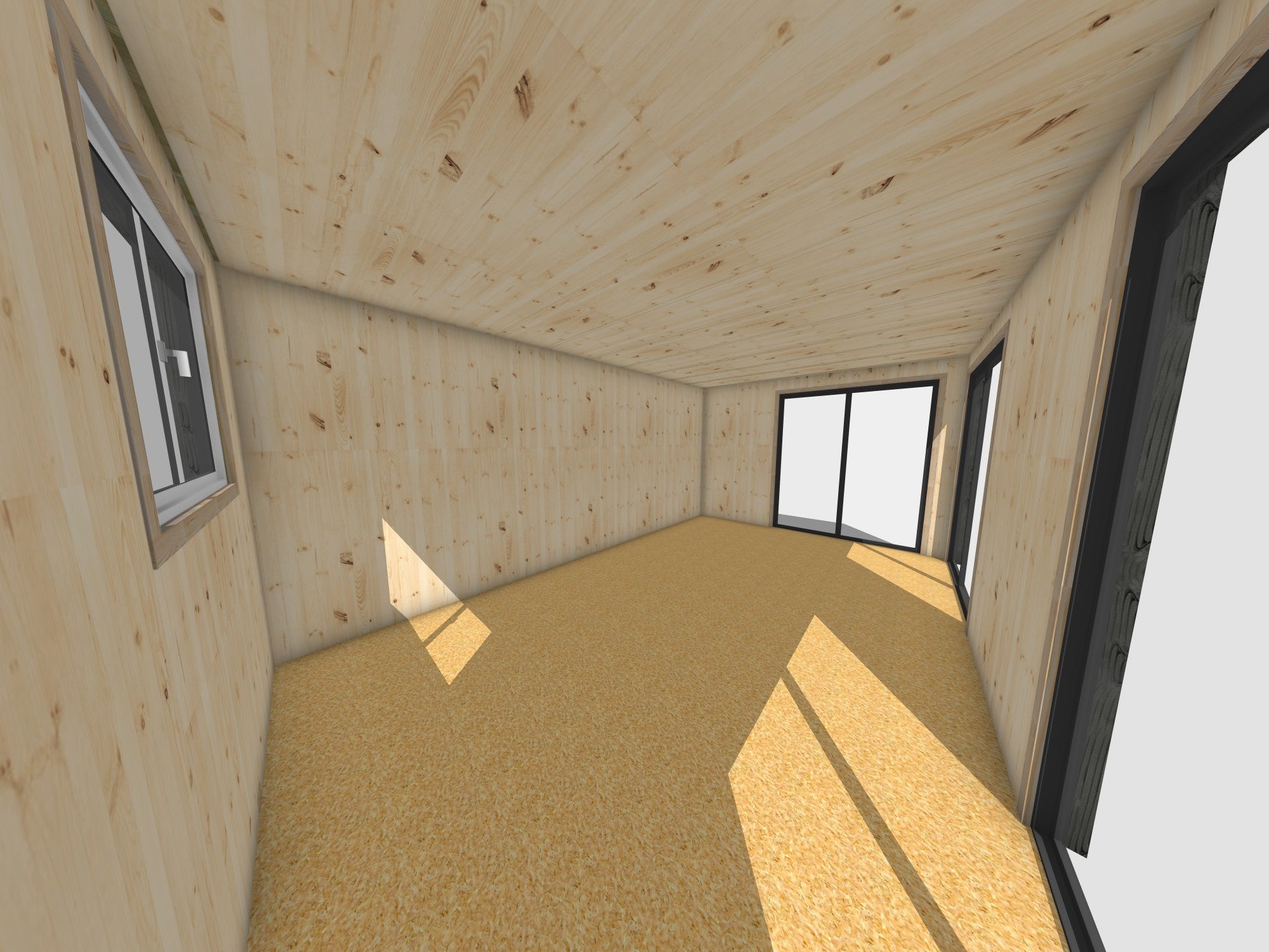 Annexe de jardin bois en bois 5,5 x 3,5 x 2,7 m avec plancher isolé - 5