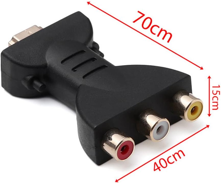 Adaptateur HDMI vers 3RCA, adaptateur rouge jaune blanc câble vidéo HDMI vers AV, convertisseur Audio rouge blanc jaune Portable - 5