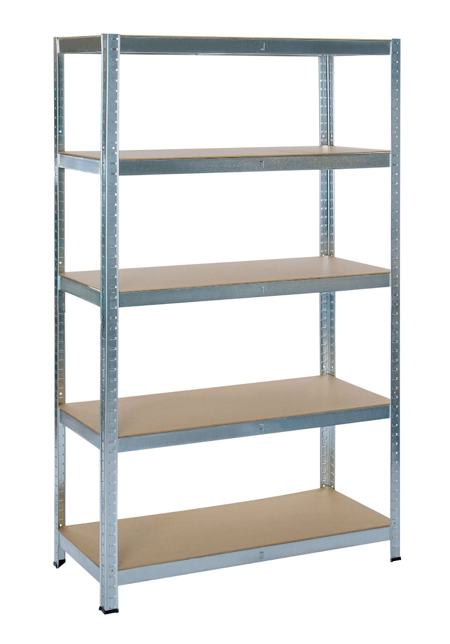 Rack en métal galvanisé MDF - 180 x 120 x 45 cm - 5 étagères - Montage facile sans boulons - 2
