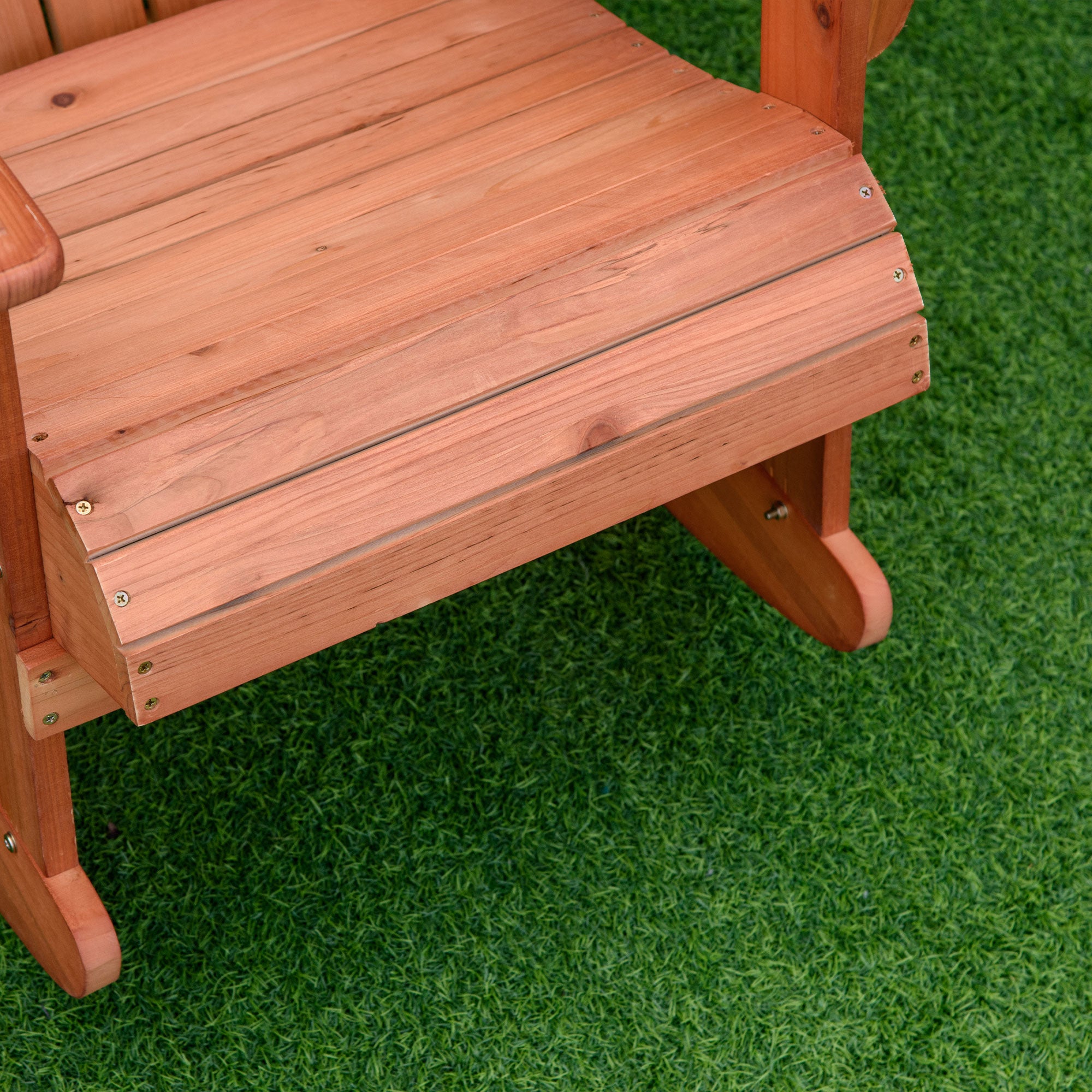 Fauteuil à bascule en bois Outsunny teck 77x94x97 cm_84B-528 - 4