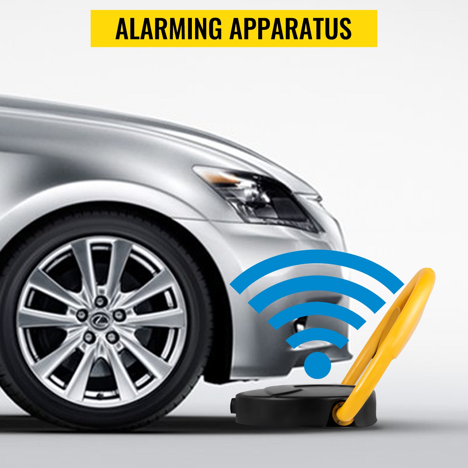 Barriera di parcheggio pieghevole, blocco di parcheggio con telecomando VEVOR da 15 m con telecomando, sistema di allarme intelligente integrato - 6