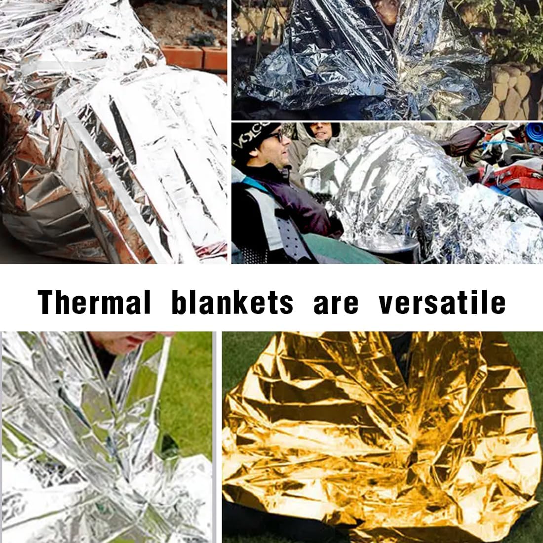 Lot De 3 Couvertures De Survie – 210x160 Cm – Extra Large – Réutilisables