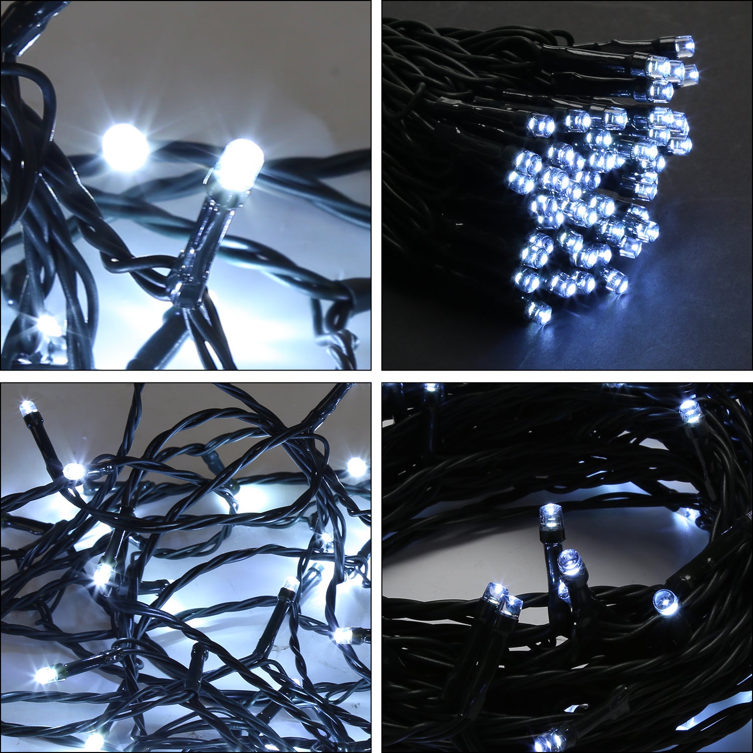200M LED Guirlande Lumineuse Noël 1000LEDs 8 modes Extérieur Intérieur IP44 Étanche Jardin décoration de fête pour Noël mariage Blanc Froid - 8