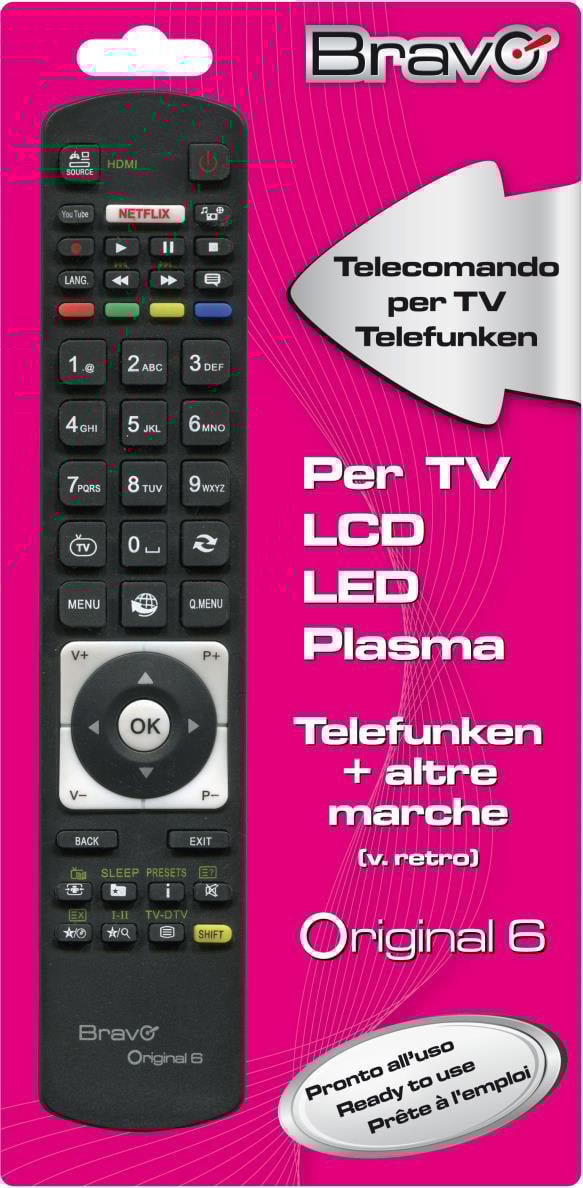 TELECOMANDO TV BRAVO ORIGINAL 6 TELEFUNKEN