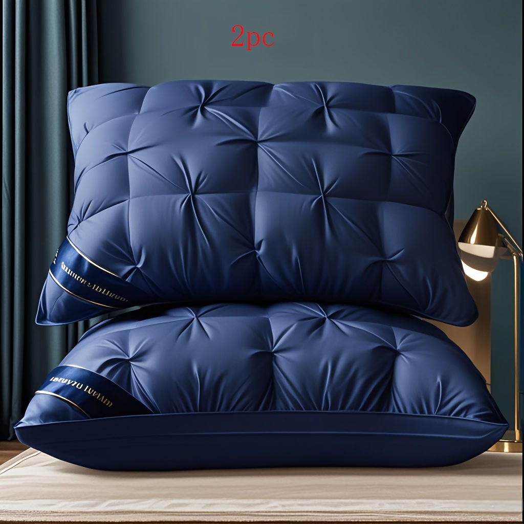 Almohada para dormir de 48 x 74 cm, suave, para hombros, ergonómica, para hotel, viscoelástica, color azul