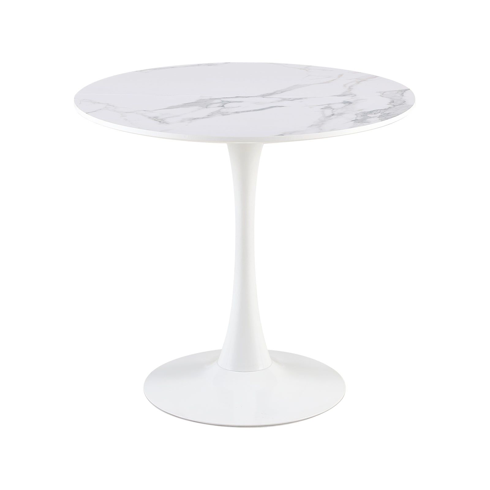 Table Ronde Blanc Loisirs Table à Manger Scandinave Balcon Petite Table ...