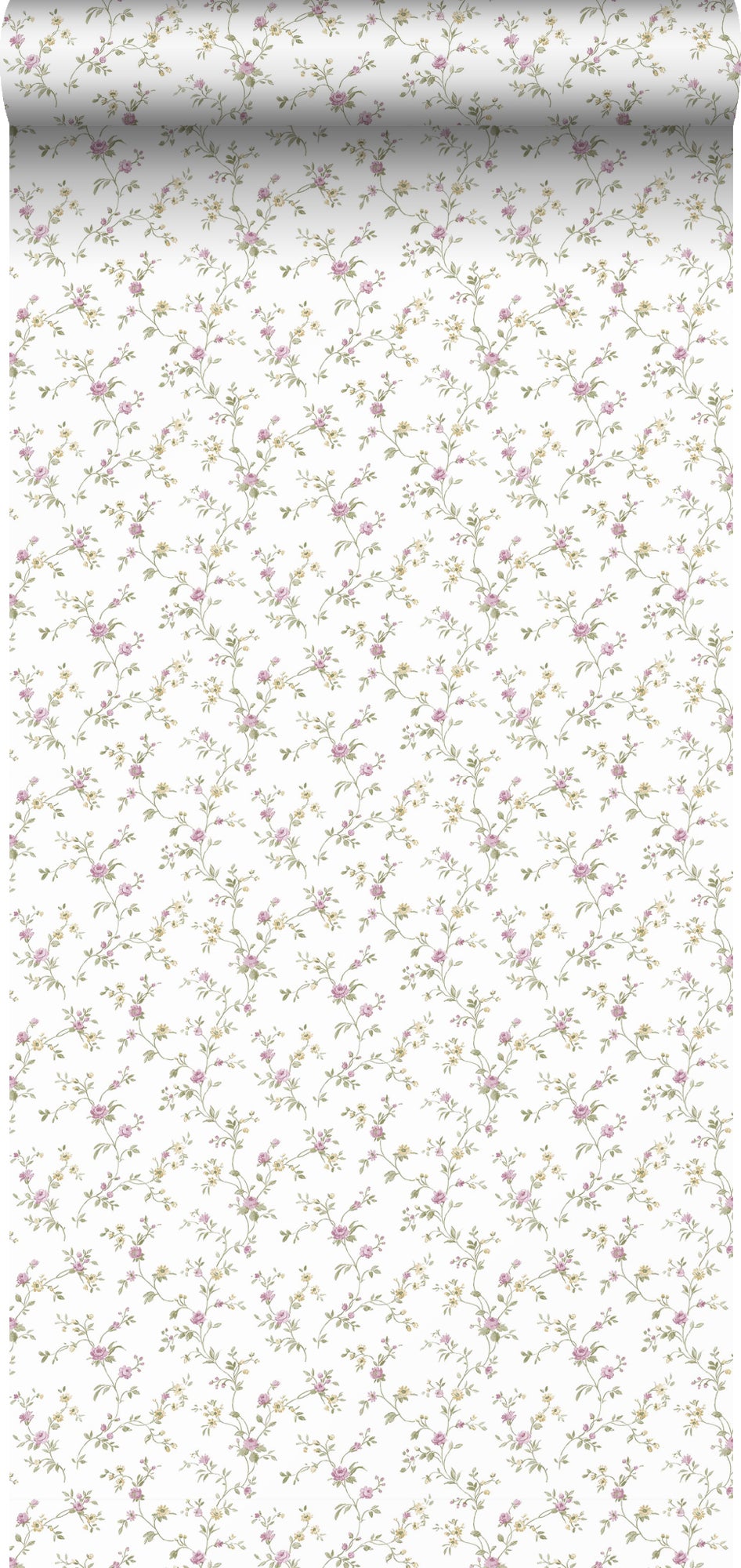 Tapeta kwiaty zielonym,fioletowymIbiałym - 53 cm x 10 m - SANDERS &amp; SANDERS