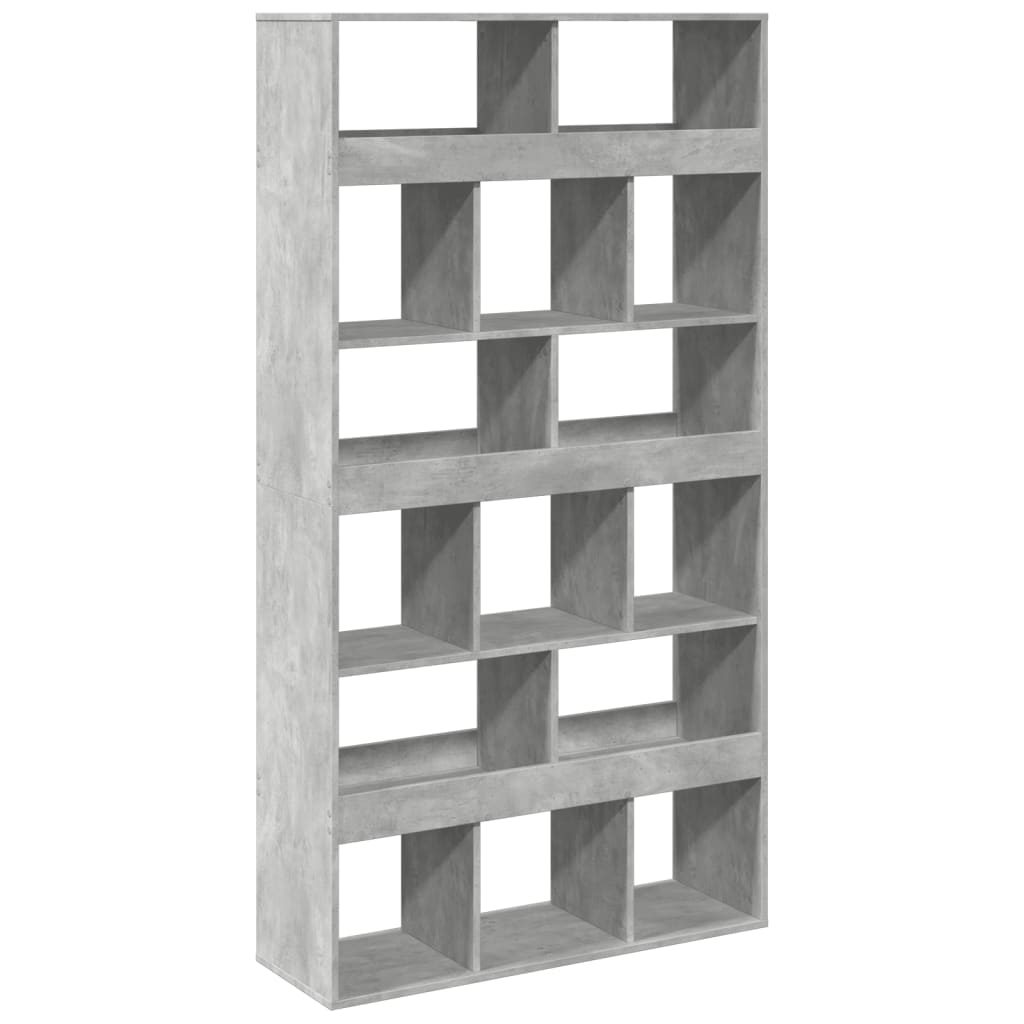 Biombo separador de ambientes - madera gris hormigón 100x33x187,5 cm