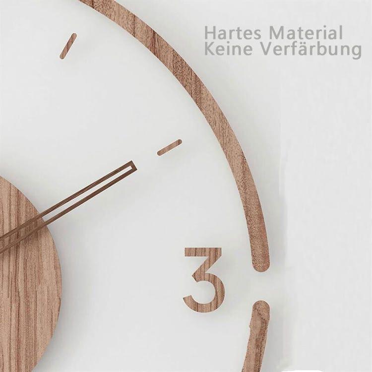 Horloge murale de style décoratif rétro, décoration de maison en bois, horloge murale ronde, design creux, horloge d'art moderne, diamètre 30 cm - 3