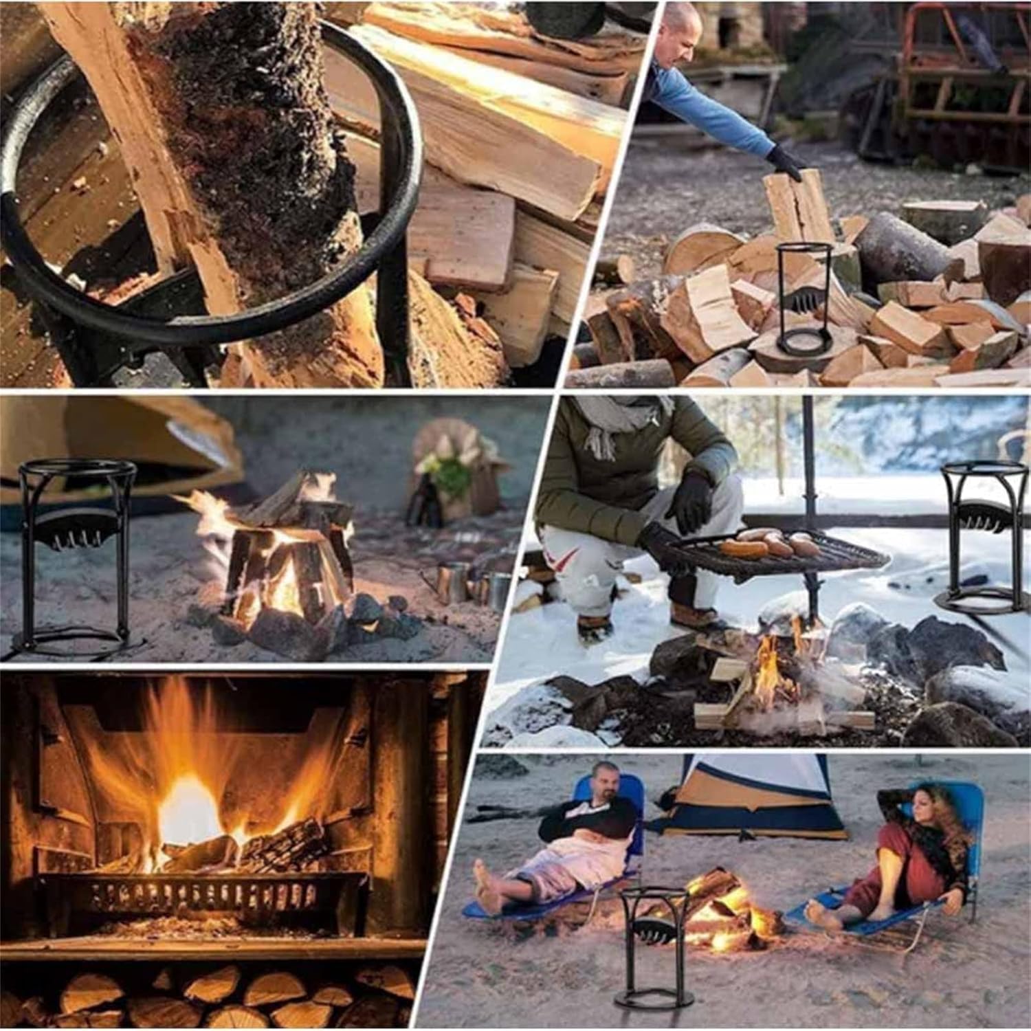 Démarreur de Bois de Chauffage, Petite fendeuse de Bois en Fonte détachable, adaptée au Camping Domestique et aux cheminées - 5