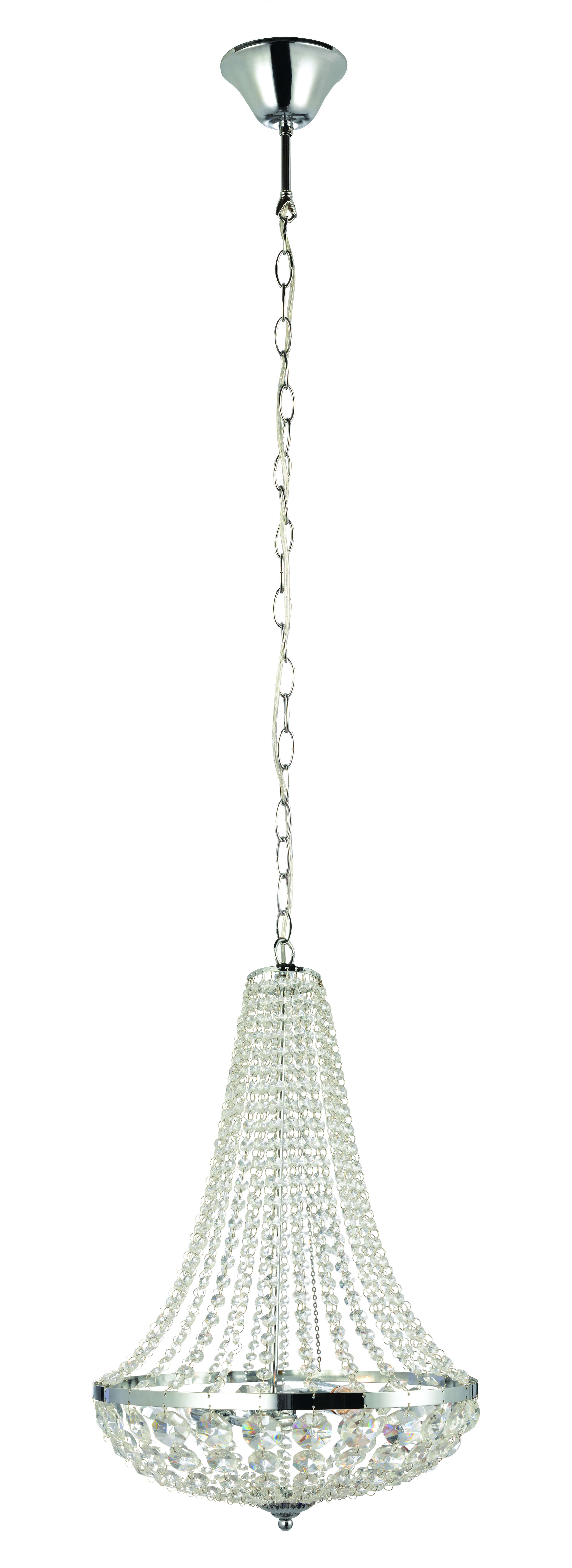 GRÄNSÖ-Lustre 2 lumières Métal/cristal Ø40cm - - 4