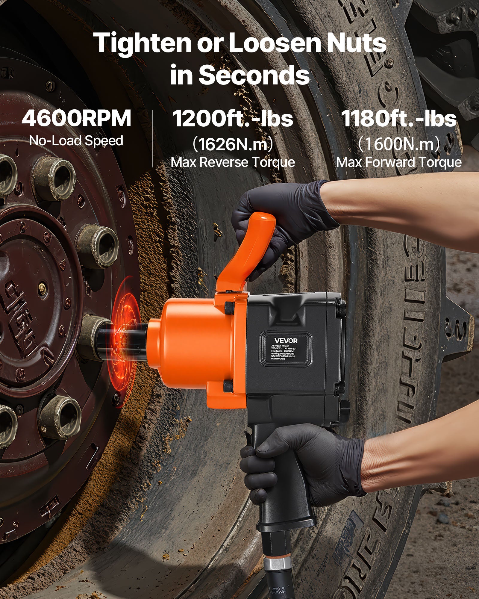 Chiave Pneumatica A Percussione VEVOR 3/8'' - Coppia 690 Ft-lb, 10000 Giri/min, Per Riparazioni Auto E Meccanica