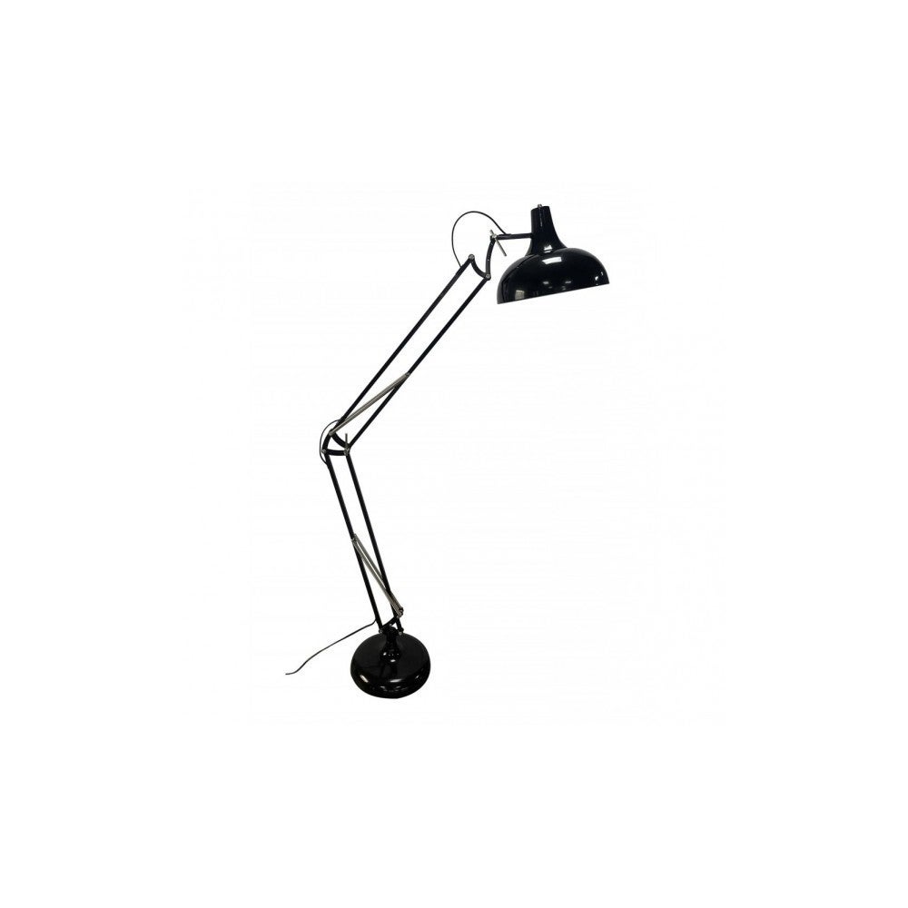 Lampe à pied articulable modèle Malik Black FABRILAMP | Leroy Merlin