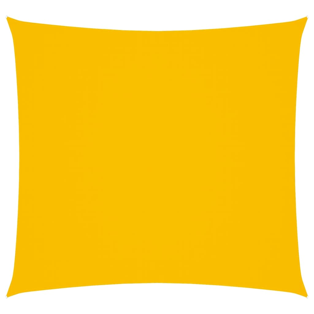 Żagiel przeciwsłoneczny kwadratowy z żółtej tkaniny Oxford, 4,5 x 4,5 m