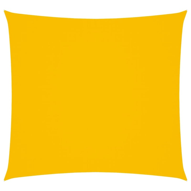 Żagiel przeciwsłoneczny kwadratowy z żółtej tkaniny Oxford, 4,5 x 4,5 m