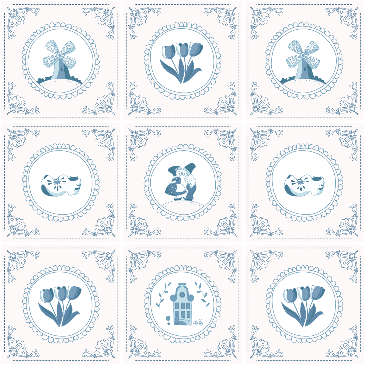 9 adesivo piastrelle delft Schiedam - Sticker adesivo - adesivi murali - 9stickers15x15cm - 2