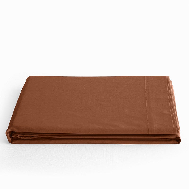 Drap Plat Premium 240x300cm - Coton 57 Fils/cm² - Lit 2 Places - Sable - Oeko-Tex