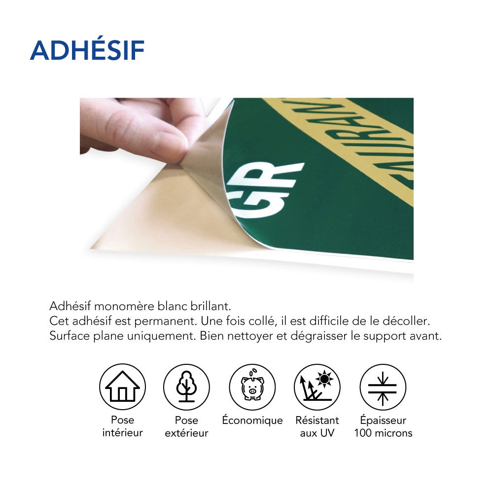 Adhésif panneau stationnement interdit, Autocollant adhésif, Diamètre Ø 250 mm (25 cm), Interdiction de stationner - 4