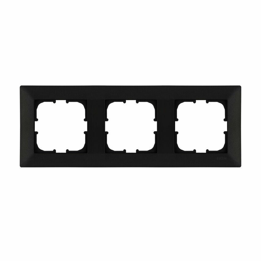 Rama pentru priza tripla ODAK EXEN, negru / 210-140000-103