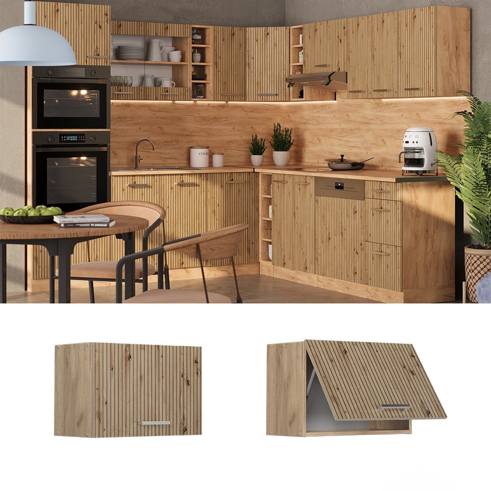 Vicco Elément haut de cuisine R-Line, Chêne Artisan, 60cm Plat - 2