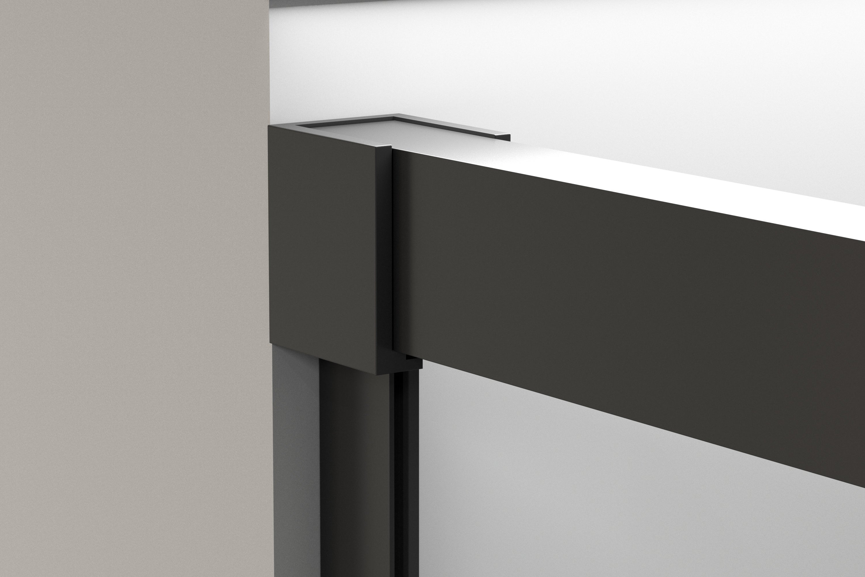 Parete doccia angolare 2 pannelli fissi 2 porte | Anteriore 90 - Laterale 80 cm | Vetro Trasparente 6mm Anticalcare Altezza 195cm | Nero opaco - 2