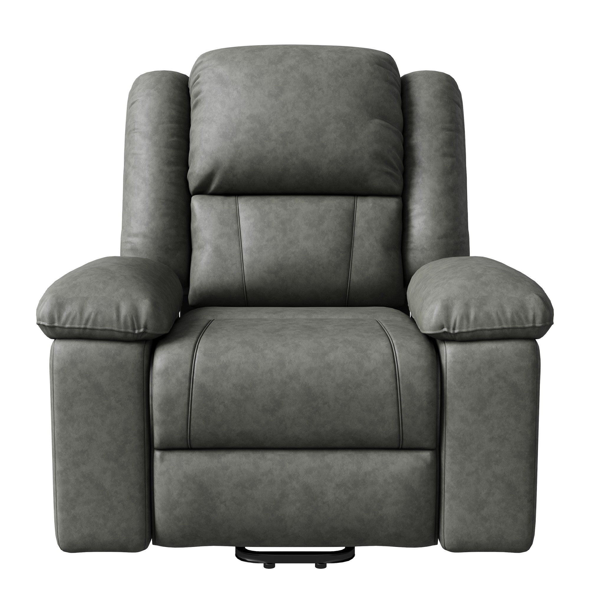 Fauteuil Électrique Releveur et Inclinable avec Fonction Massage - Chauffant 8 Points, Ports USB - Pour Seniors et Dégaine - Gris - 5