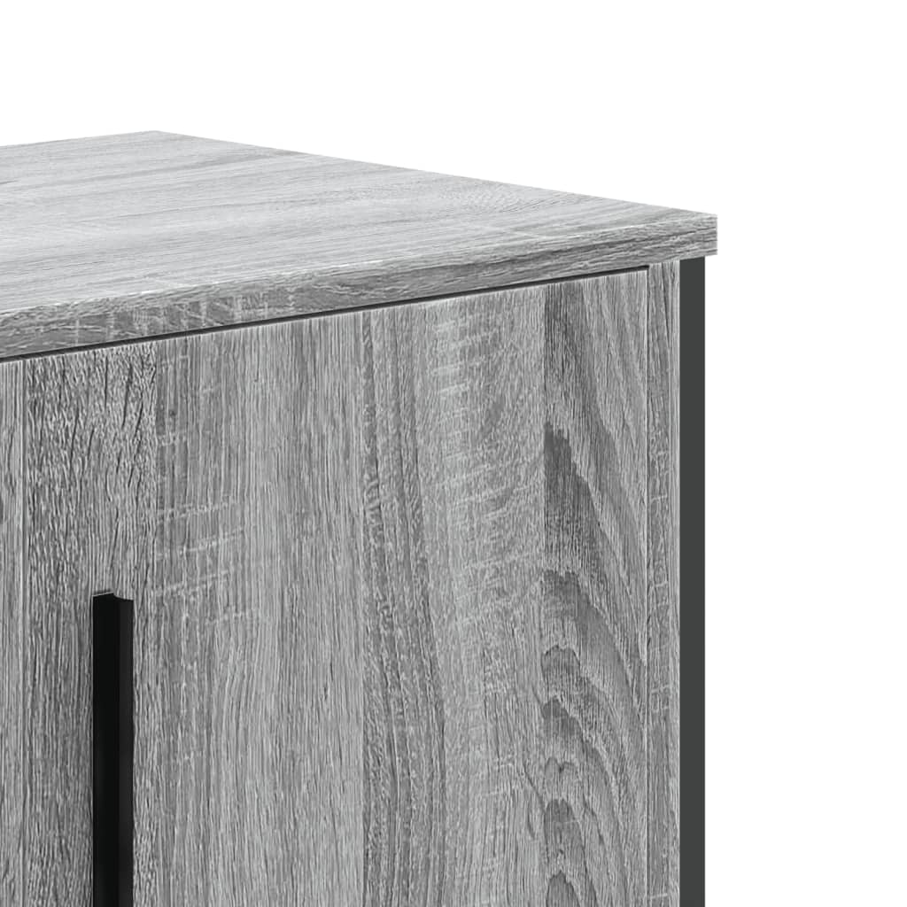 Meuble TV sonoma gris 180x34x41 cm bois d'ingénierie - 7