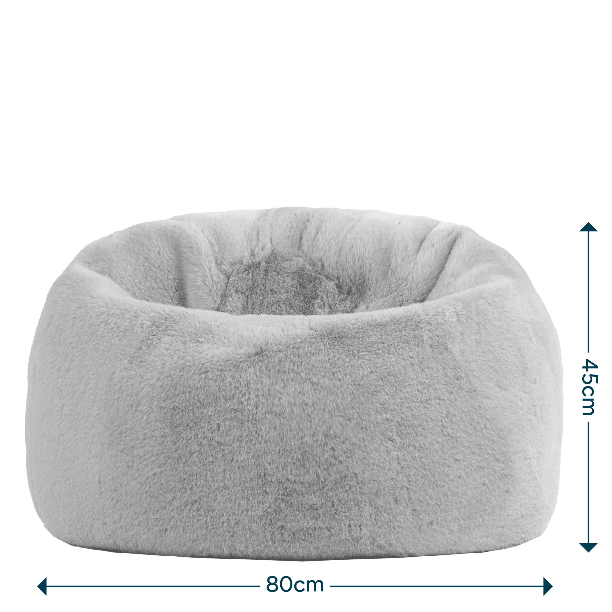 Pouf classique enfant Icon imitation fourrure luxueuse de lapin rose, chambre, salon, 80x80cm Oeko-Tex® - 8