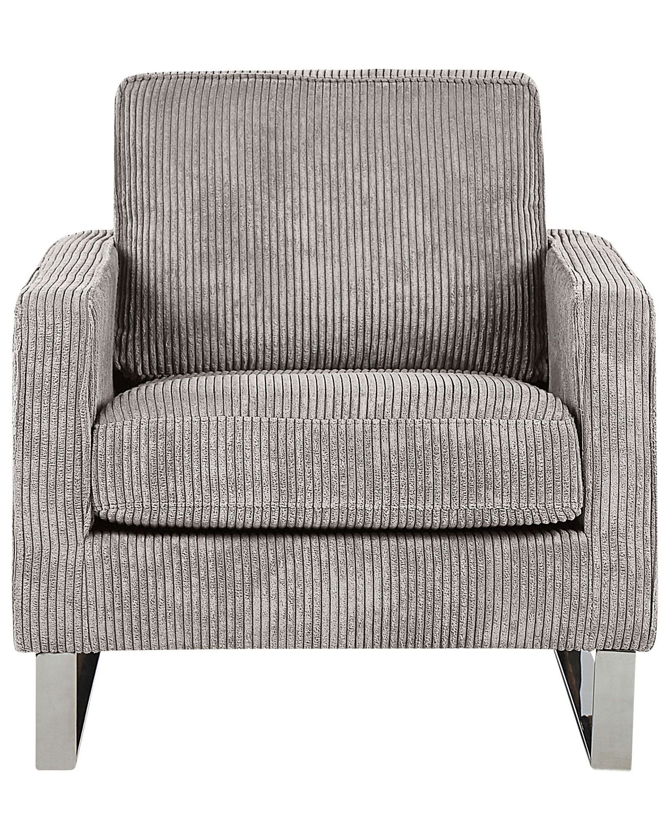 Poltrona VIND Velluto a coste Grigio chiaro - 5