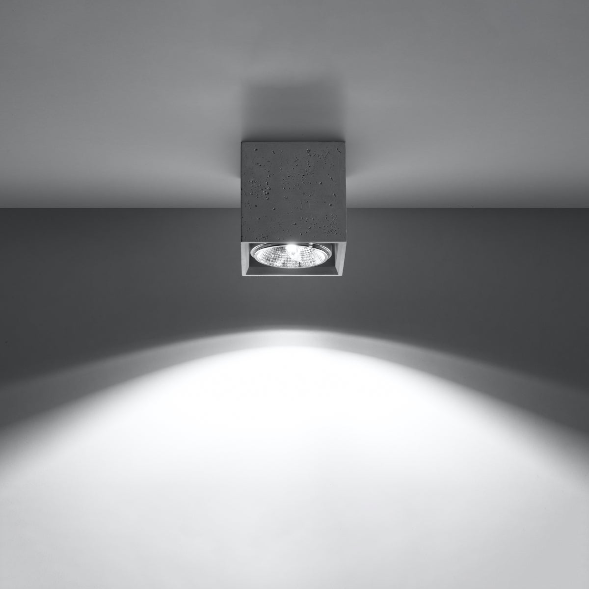 Plafon SOLVEX 140 beton LED 3000K - 14x14x14cm Sollux