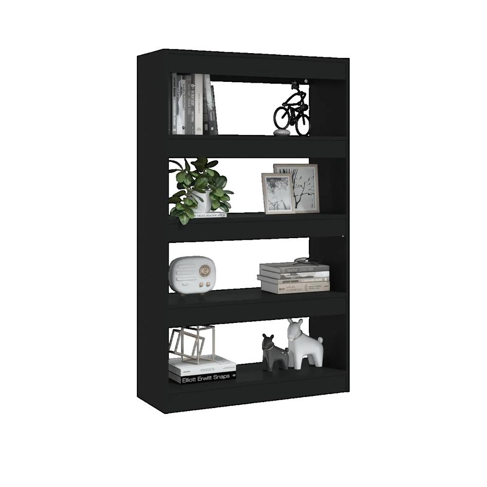 Biblioteczka vidaXL Drewno Inżynieryjne Czarna 80x30x135 cm solidna