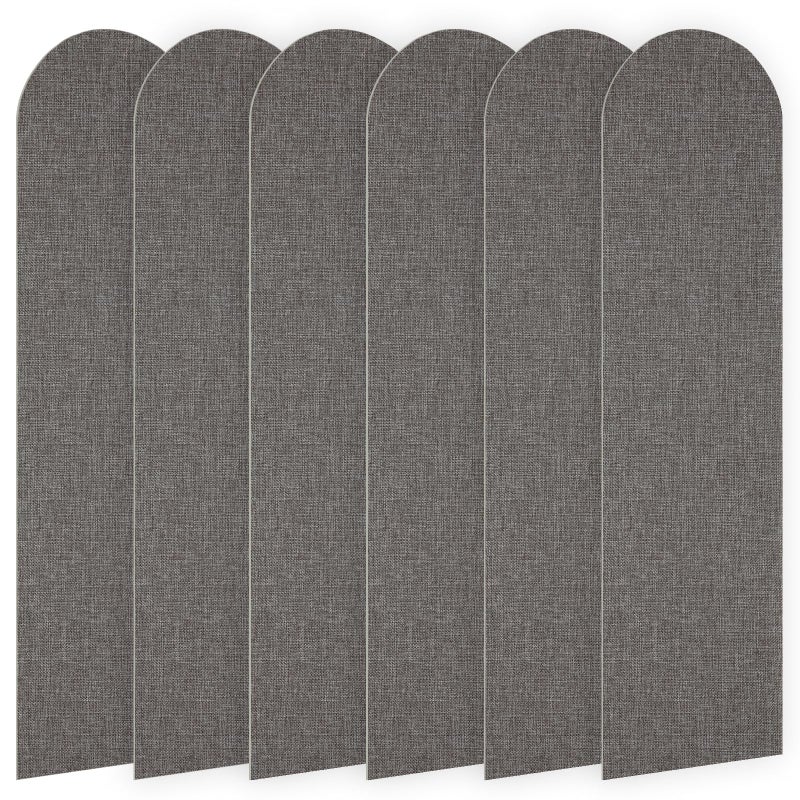 Zestaw 12 paneli ściennych 3D, 60 x 15 cm - Okładzina ścienna XPE - Samoprzylepne panele ścienne - Poduszki ścienne antypoślizgowe - Ciemnoszary