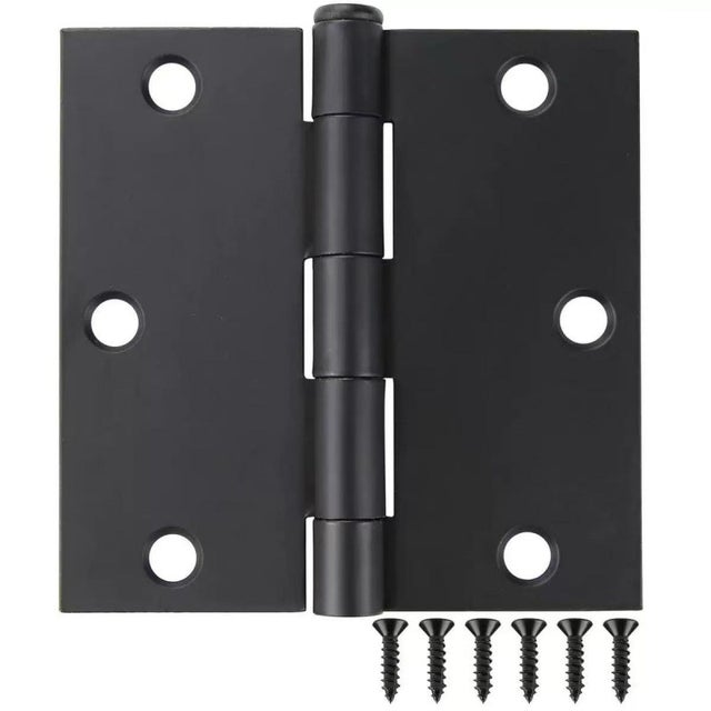 Lot De 48 Charnières De Porte Intérieur - Nickel Brossé, 3,5 X 3,5 Pouces, 5/8 Rad