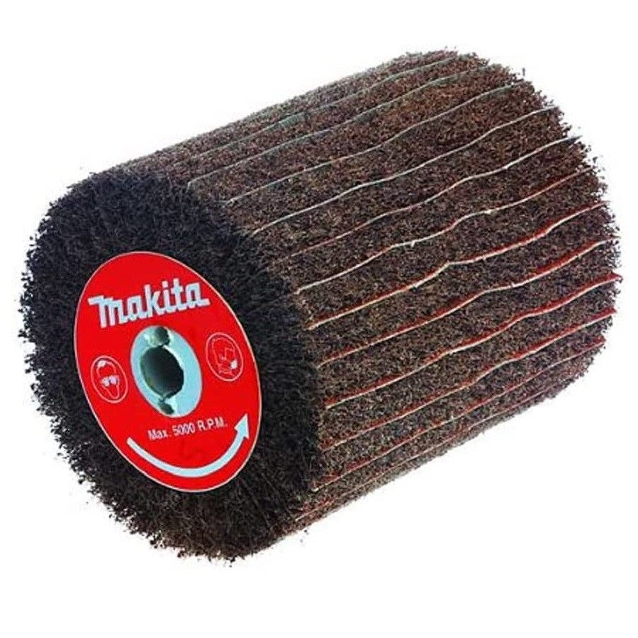 Brosse De Ponçage En Nylon Grain 120 - Diamètre 120mm, Alésage 19mm, Pour Polissage Bois Et Métal, Jusqu'à 3000 Tr/min - 2