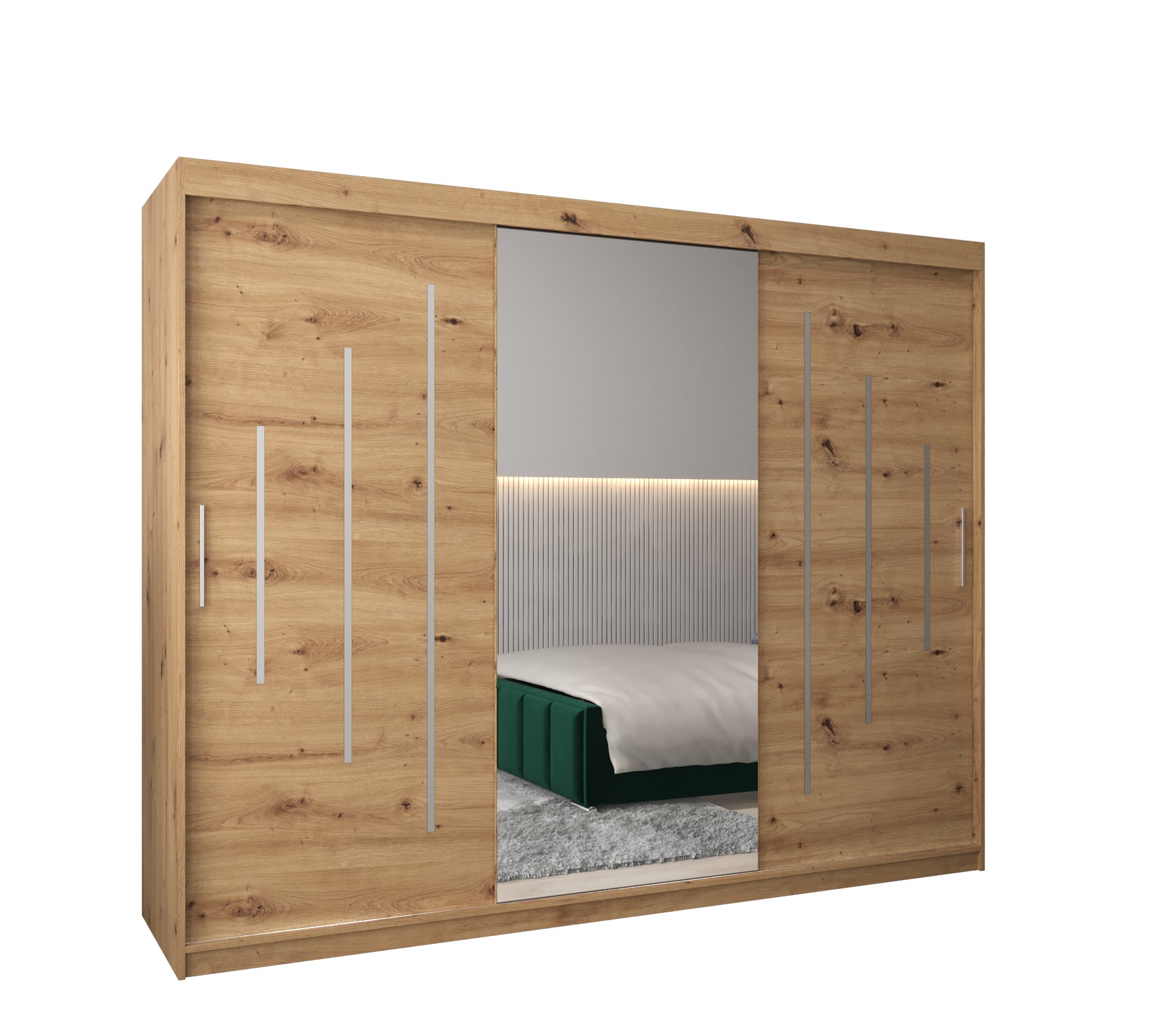 Szafa przesuwna garderoba York 1 250 x 62 x 200 cm Artisan - Abiks Meble