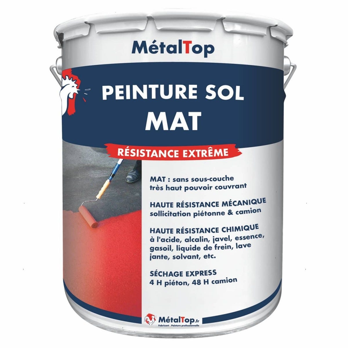 Peinture Sol Mat Blanc Pur RAL 9010 1 L M taltop Bricoman peinture-sol-mat-blanc-pur-ral-9010-1-l-m-taltop-bricoman
