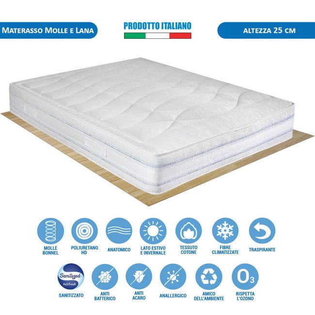 Rete Made In Italy Rete Ortopedica A Molle Matrimoniale 160x200 Cm