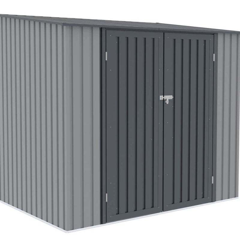 Domek Ogrodowy Narzędziowy na Narzędzia Szopa KENT 222x149cm Metalowy szary 1 szt