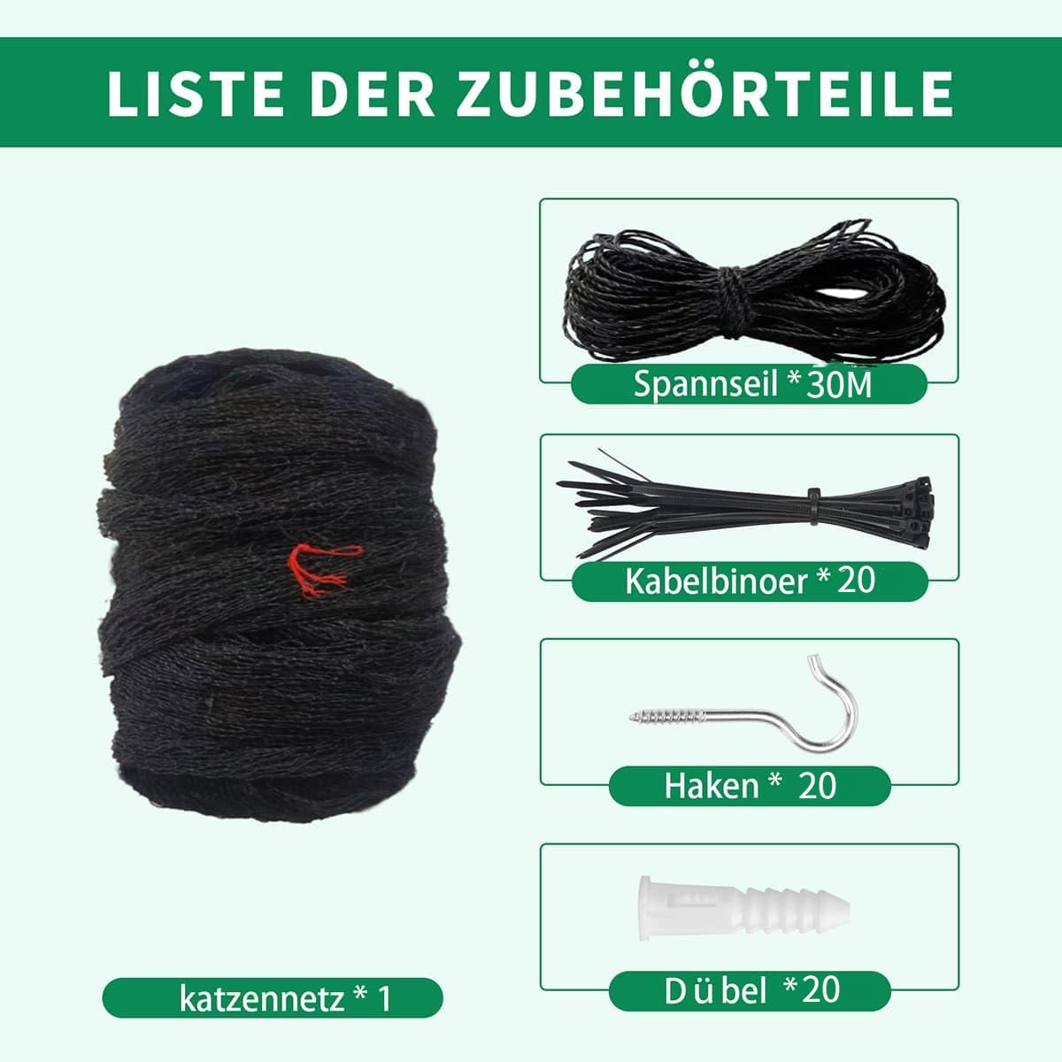Filet de Protection pour Chat, 10x3m, Renforcé, Résistant aux Intempéries, Sécurise Balcon, Fenêtres et Terrasses - 2