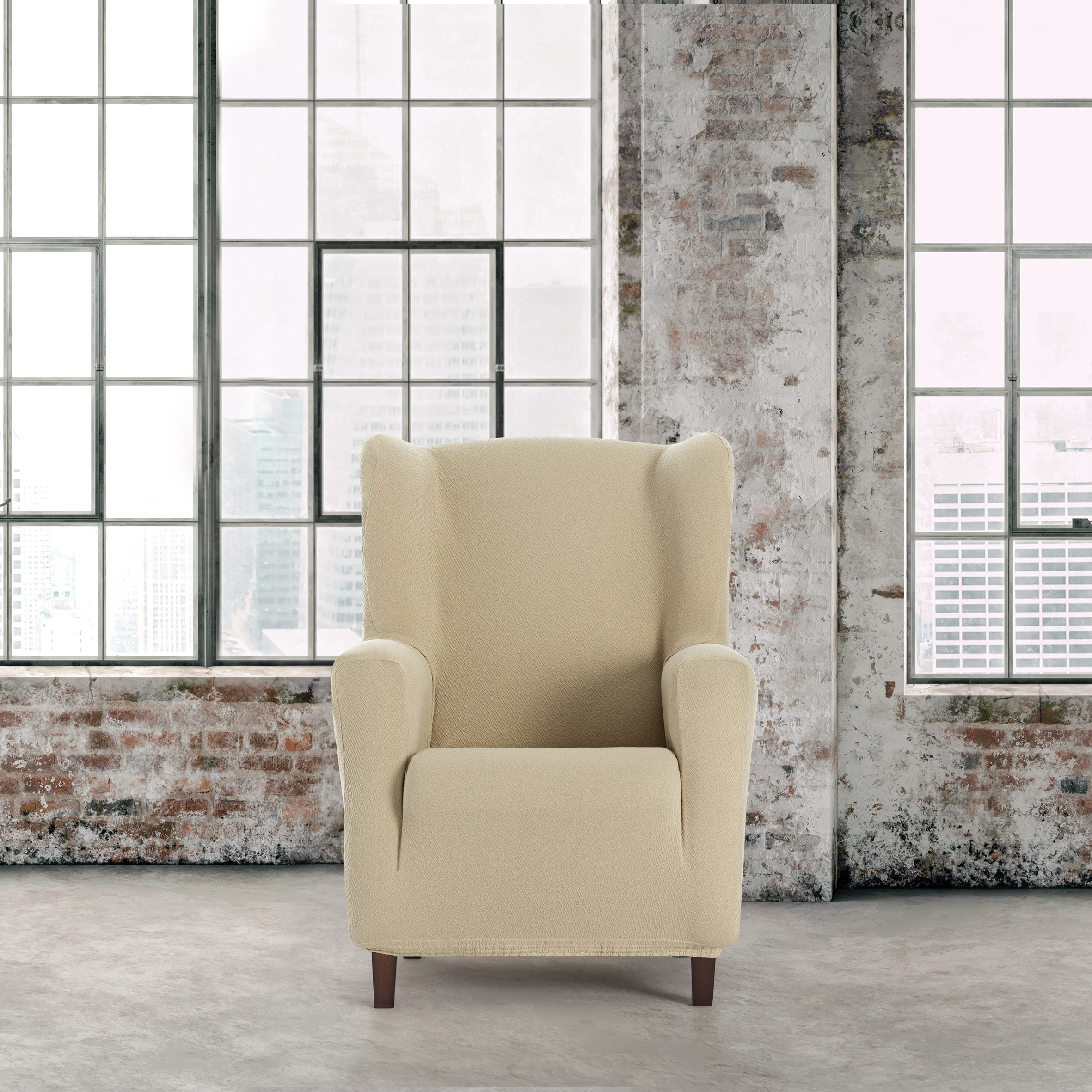 Copripoltrona Bronx elastica beige 70 - 90 cm - 3