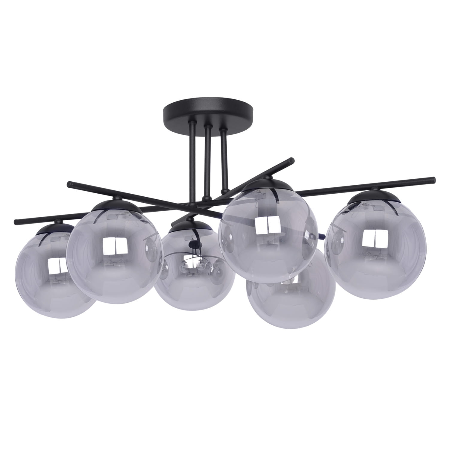 Lampa wisząca GAMMA czarna 6xE14x40W metal wym:30x71x71cm IP20 Kaja